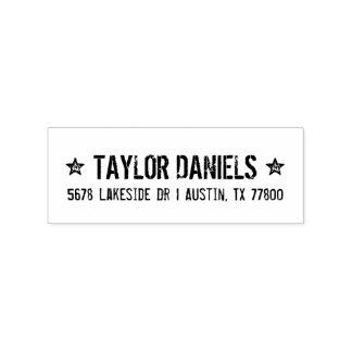 Borracha Carimbo de Endereço de Devolução de Estrelas Russa