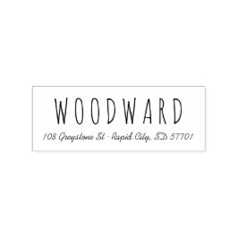 Borracha Carimbo de Endereço de Devolução de Script de Letr