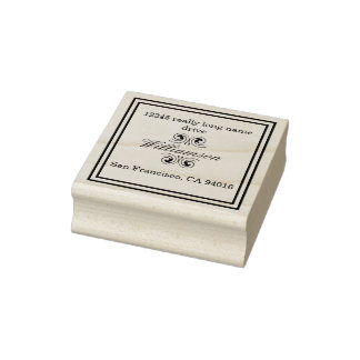 Borracha Carimbo de endereço de devolução personalizado