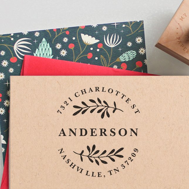 Borracha Carimbo de Endereço de Devolução Verde (Criador carregado)