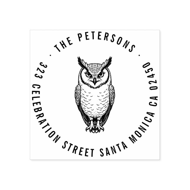 Borracha Carimbo de Endereço de Retorno do Corpo Negrito (Impressão)