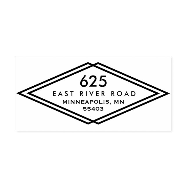 Borracha Carimbo de Endereço de Retorno Moderno do Século d (Impressão)