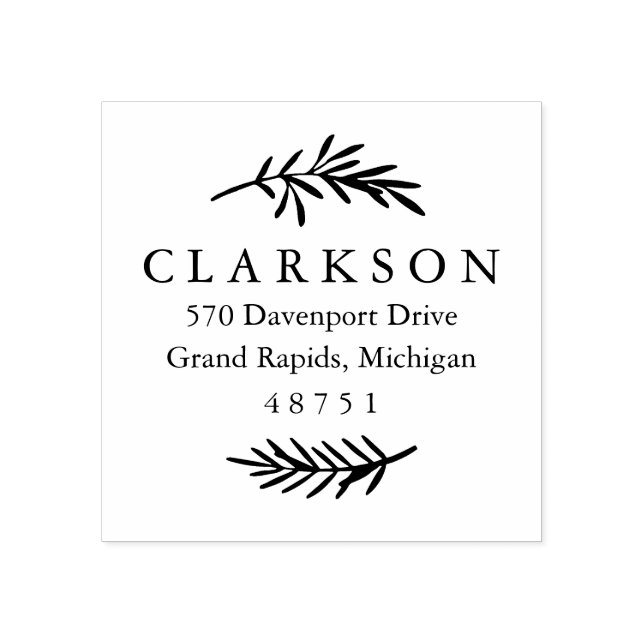 Borracha Carimbo de Endereço de Retorno Personalizado da Ra (Impressão)