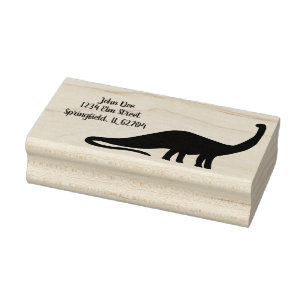 Borracha Carimbo de Endereço do Dinossauro Personalizado - 