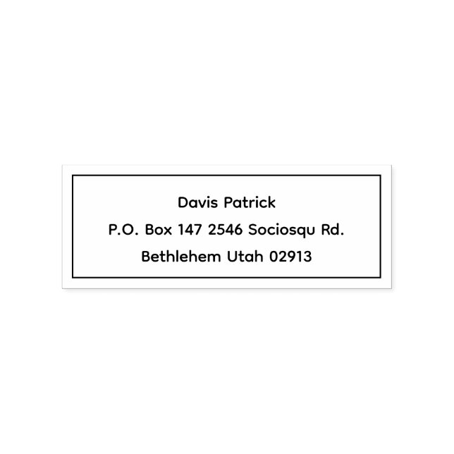 Borracha Carimbo de Endereço Sofisticado para Envelopes e C (Carimbado)
