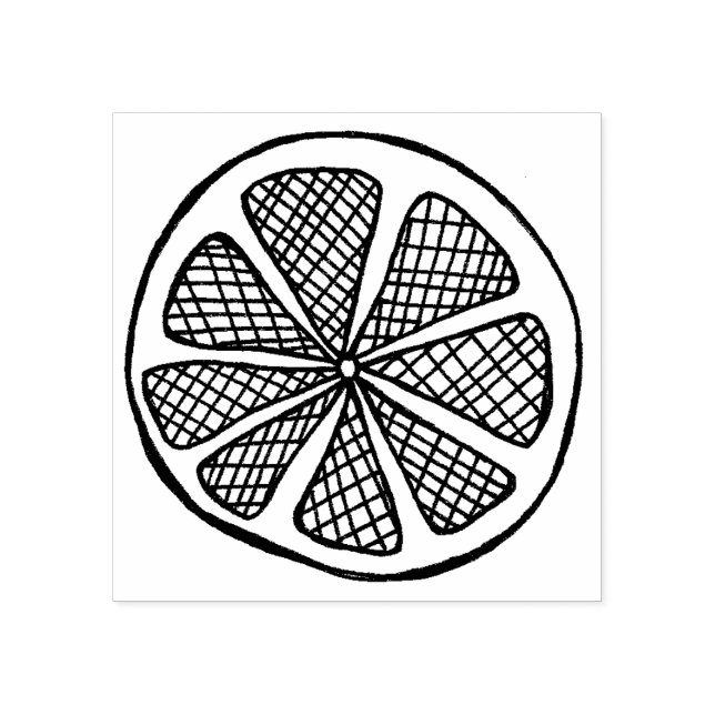 Borracha Carimbo de fatia de limão (Impressão)