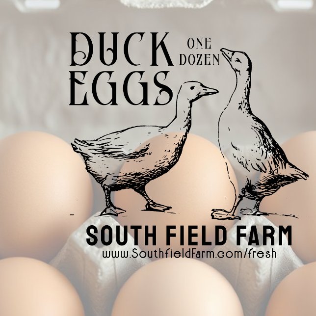 Borracha Carimbo de Fazenda de OVOS, DUCK ou GOOSE (Criador carregado)