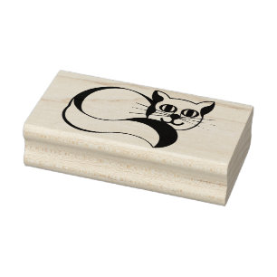 Borracha carimbo de gatinho feliz 