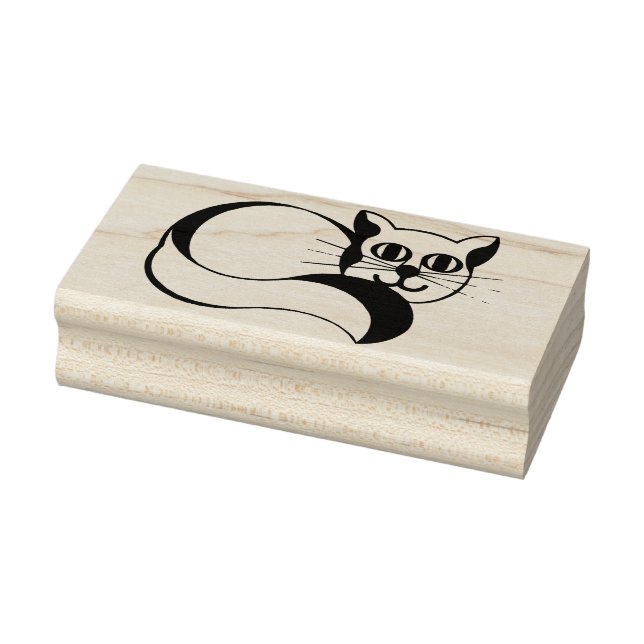 Borracha carimbo de gatinho feliz (Carimbo)