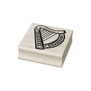 Borracha carimbo de harpa celta