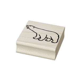 Borracha carimbo de ilustração do urso polar