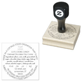 Borracha Carimbo de Ingredientes Personalizáveis