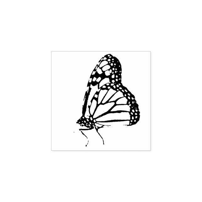 Borracha Carimbo de Inseto da Borboleta Monarch (Impressão)