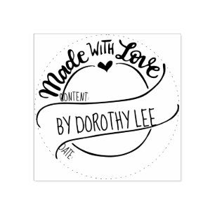 Borracha Carimbo de latura - feito com amor Carimbo Persona