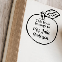 Carimbo de Livro Apple Personalizado para Professo