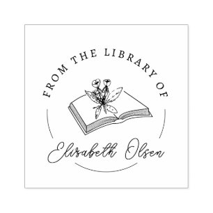 Borracha CARIMBO DE LIVRO Carimbo de biblioteca personaliza