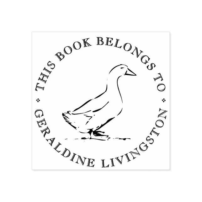 Borracha Carimbo de Livro Personalizado De Ganso Cortado Es (Impressão)