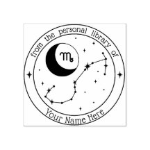 Carimbo de Livro Zodiac Personalizado por Scorpio