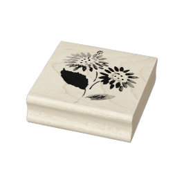 Borracha carimbo de madeira