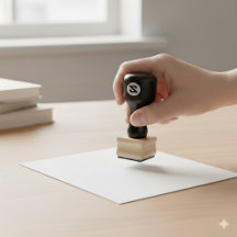 Carimbo de madeira de 1x1 polegada personalizado p