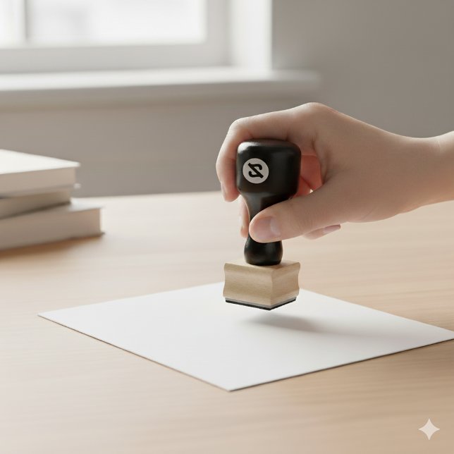 Borracha Carimbo de madeira de 1x1 polegada personalizado p (Criador carregado)