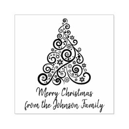 Borracha Carimbo de madeira Design de árvore de Natal