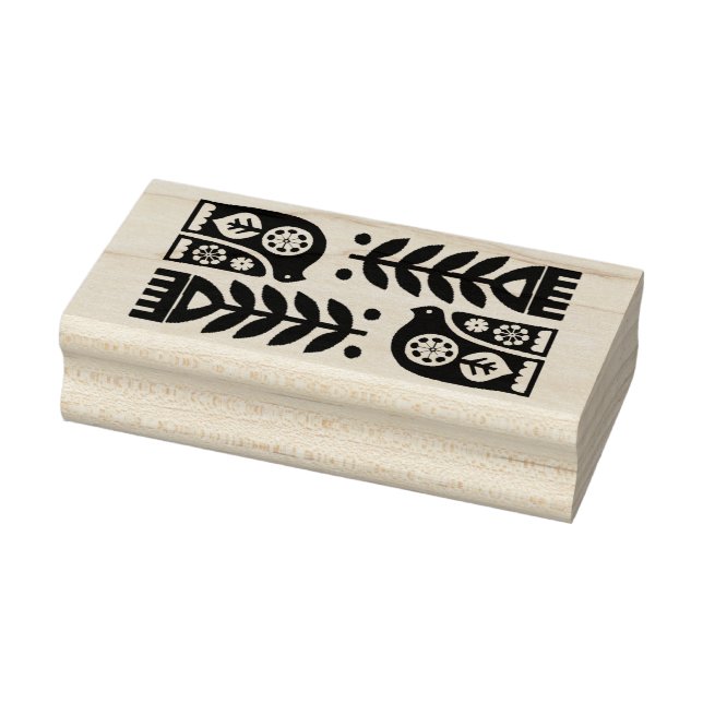 Borracha Carimbo de Madeira - Flores de Arte Folclórica Esc (Carimbo)