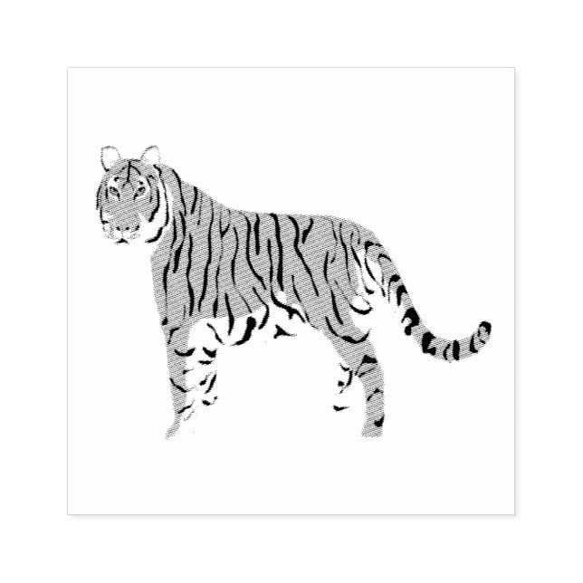 Borracha Carimbo de madeira para tigre (Impressão)
