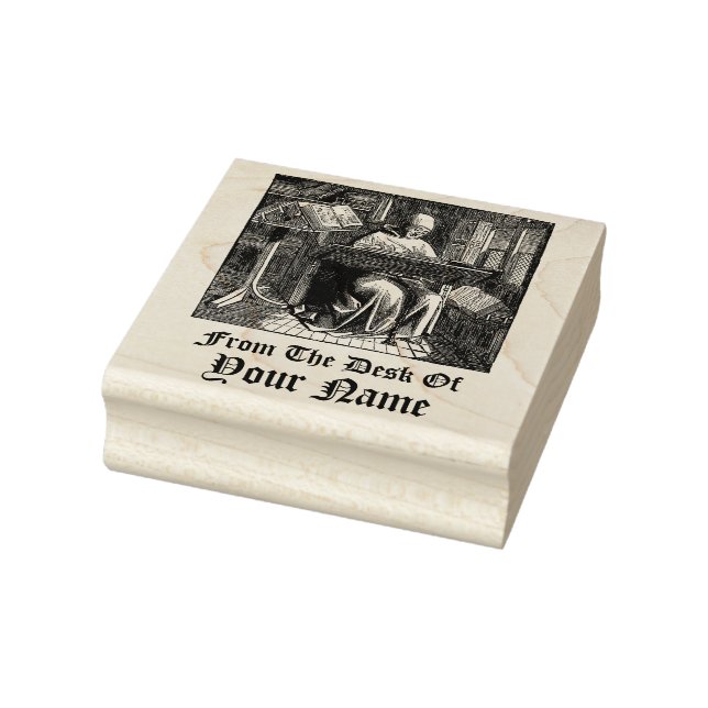 Borracha Carimbo de Modelo de Monk Scriptorium Medieval (Carimbo)