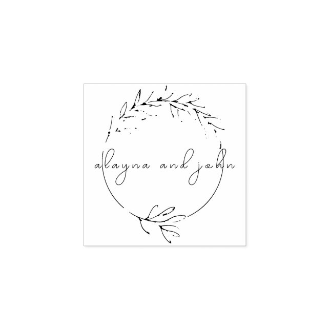 Borracha Carimbo de Nome Personalizado (Impressão)