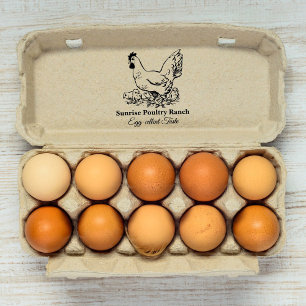 Borracha Carimbo de Ovo Personalizado de Fazenda de Galinha