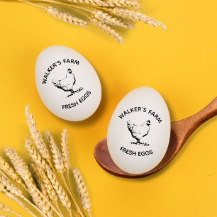 Borracha Carimbo de Ovo Personalizado Galinha de Fazenda