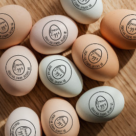 Borracha Carimbo de Ovo Rústico Personalizado Vintage para