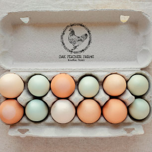 Borracha Carimbo de ovos de fazenda