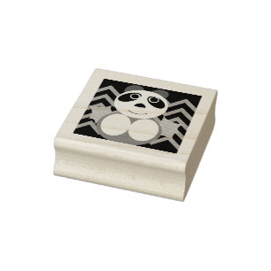 Borracha Carimbo de panda de halloween chinês