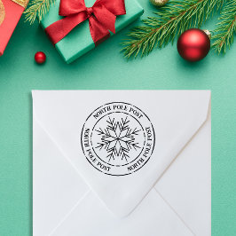 Borracha Carimbo de Papais noeis de Floco de Neve Posto do 