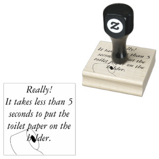 Borracha Carimbo de Papel de Banheiro
