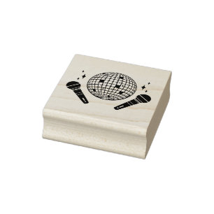 BORRACHA CARIMBO DE PARTES DE RETRO DISCO