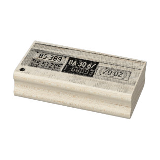 Borracha Carimbo de Passenger Bus License Plates Art Stamp 