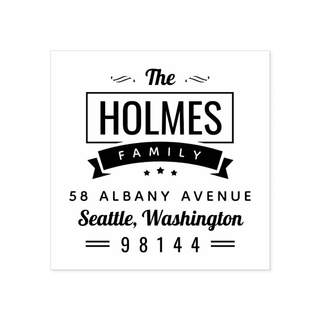 Borracha Carimbo de Retorno de Crachá da Família Russo Mode (Impressão)