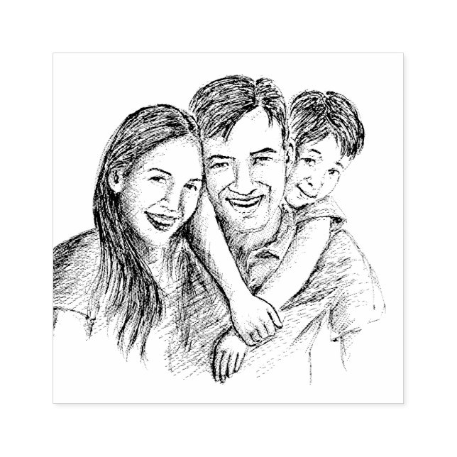 Borracha Carimbo de retrato personalizado (Impressão)