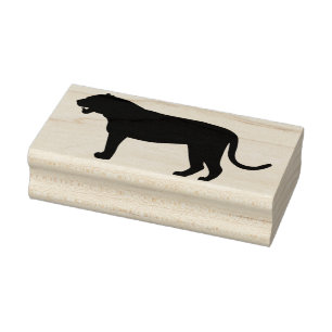 Borracha carimbo de tigre de silhueta