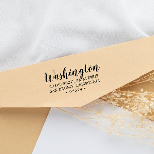 Borracha Carimbo de Tinta do Endereço de Devolução da Famíl