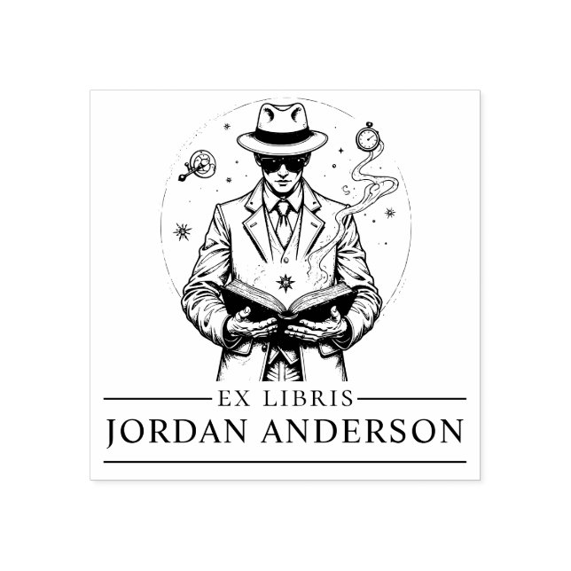 Borracha Carimbo do Livro de Detetives do Viajante do Tempo (Impressão)