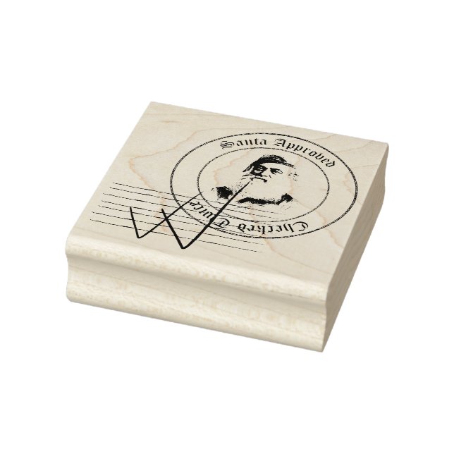 Borracha Carimbo do Papai Noel de Aprovação Verificado Duas (Carimbo)