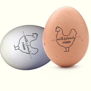 Borracha Carimbo Mini Silhueta de Frango Personalizado em S