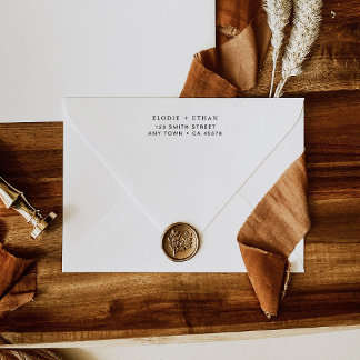 Borracha Carimbo Mínimo de Endereço de Devolução de Casamen