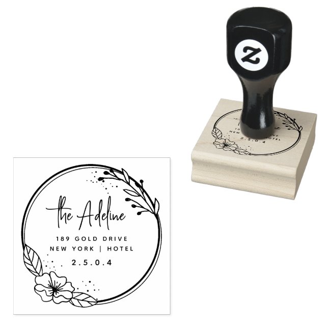 Borracha Carimbo Personalizado de Casamento (Carimbado)