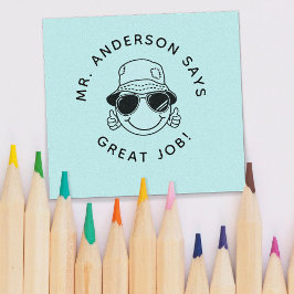 Borracha Carimbo Personalizado de Professora de Volta à Ofe