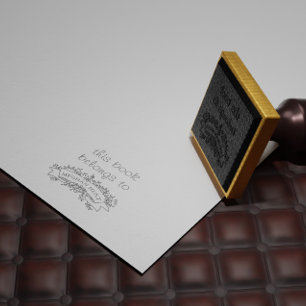 Borracha Carimbo Personalizado de Propriedade de Livro
